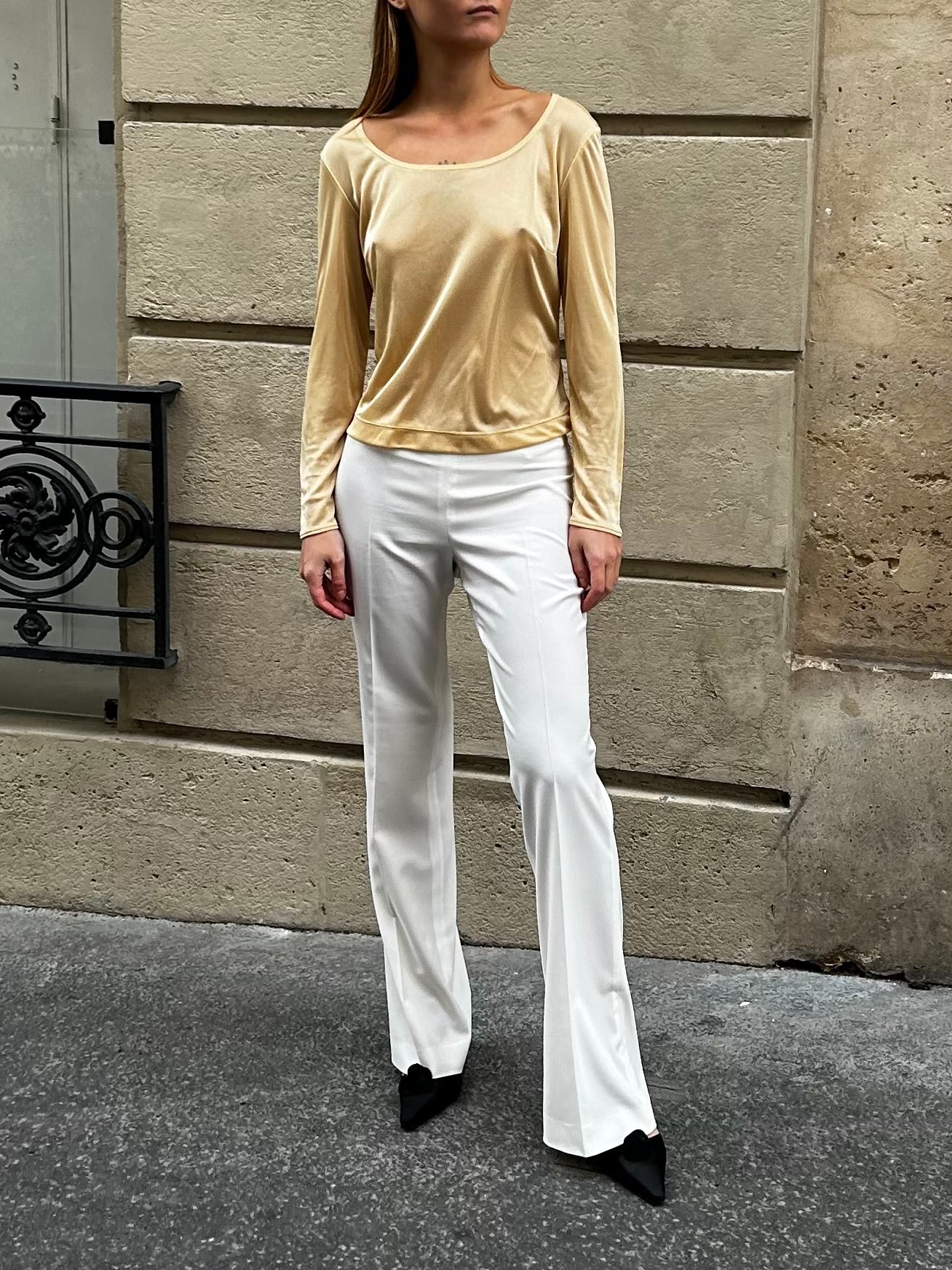 Mariella Burani gold top