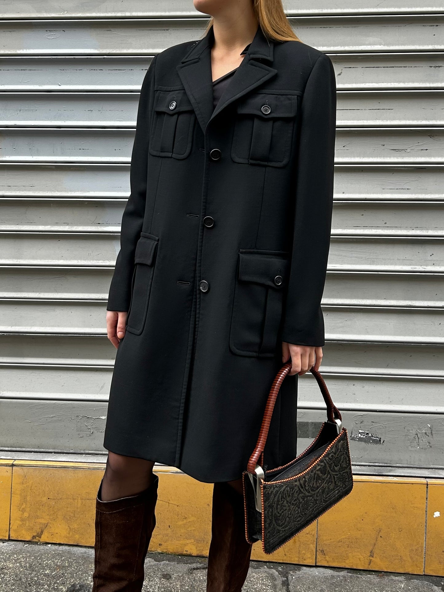 Aspesi black wool coat